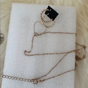 Waist Chain And Earrings